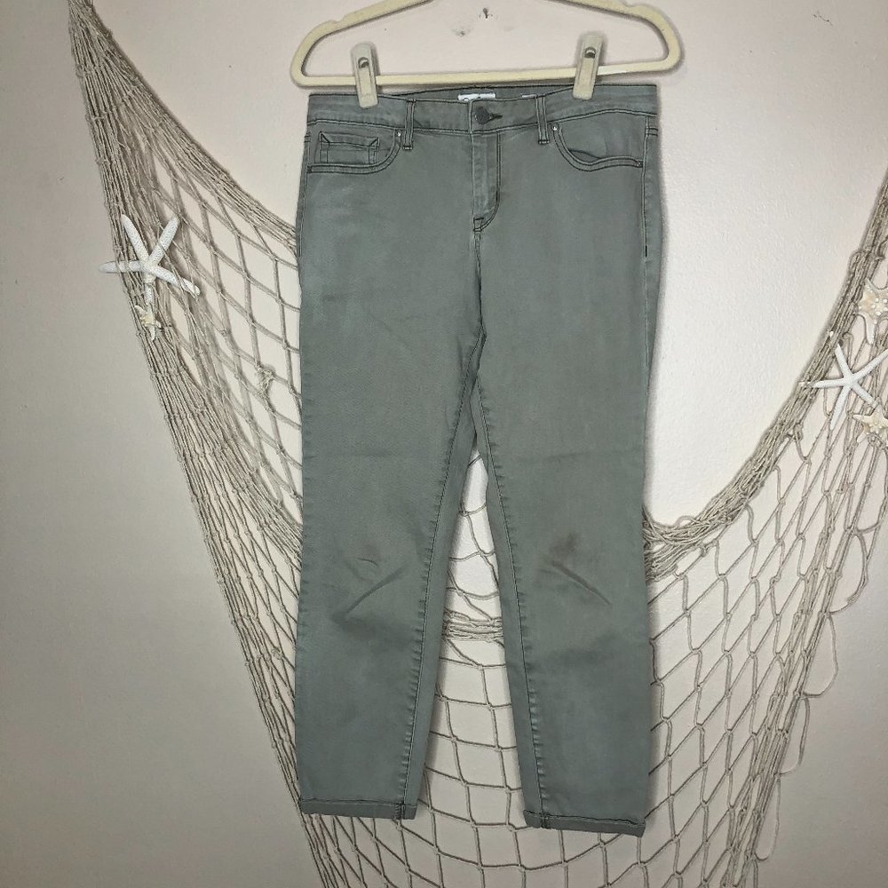 JESSICA SIMPSON Rolled Crop Skinny Jeans Meadow Green 10/30 - Picture 2 of 14